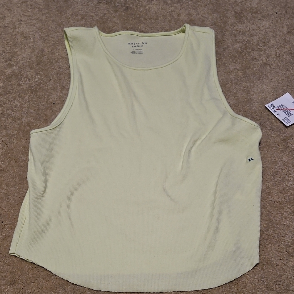 American Eagle Outfitters Light Yellow Tank Top